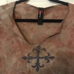 Stigma Men’s V neck cotton casual top Large